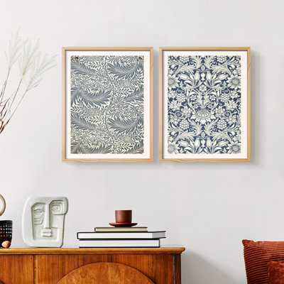 «Vintage Abstract IV», estampe numérique encadrée - ensemble de 2