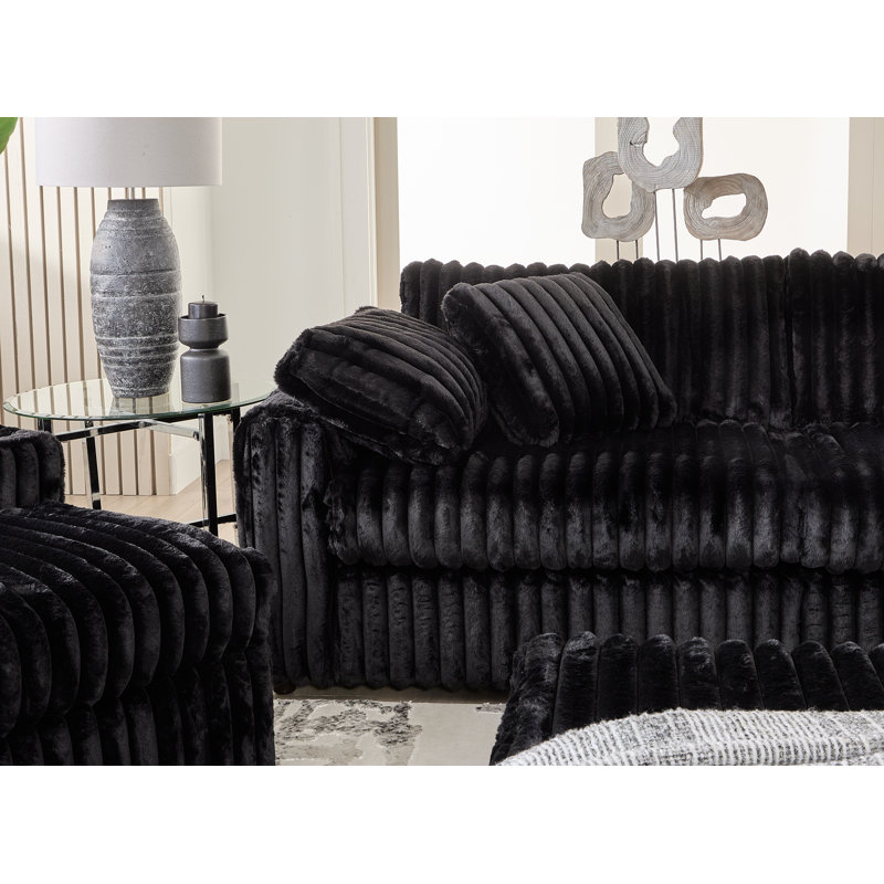  24550 Upholstered Sofa, Mondo Black
