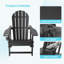 HDPE Folding Adirondack Chair with Cup Holder