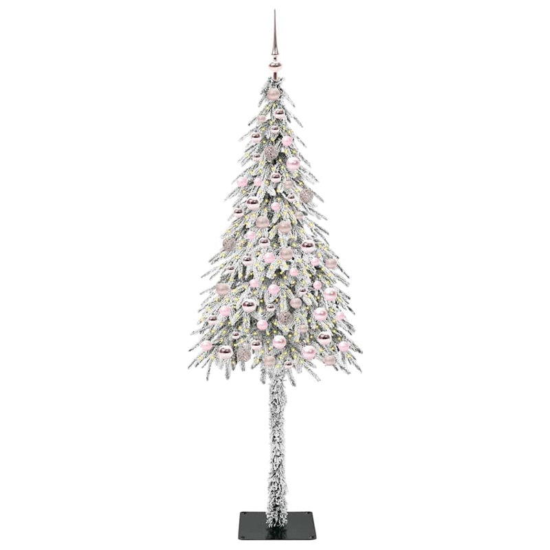 Christmas Tree with 150 LEDs PE and Steel, 6.89' H, Pink