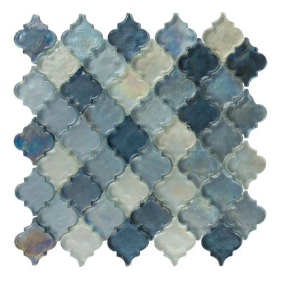 Grandio 2 po Carreau de mosaïque en verre poli et irisé Arabesque