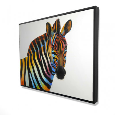 " Colorful Profile View Of A Zebra "