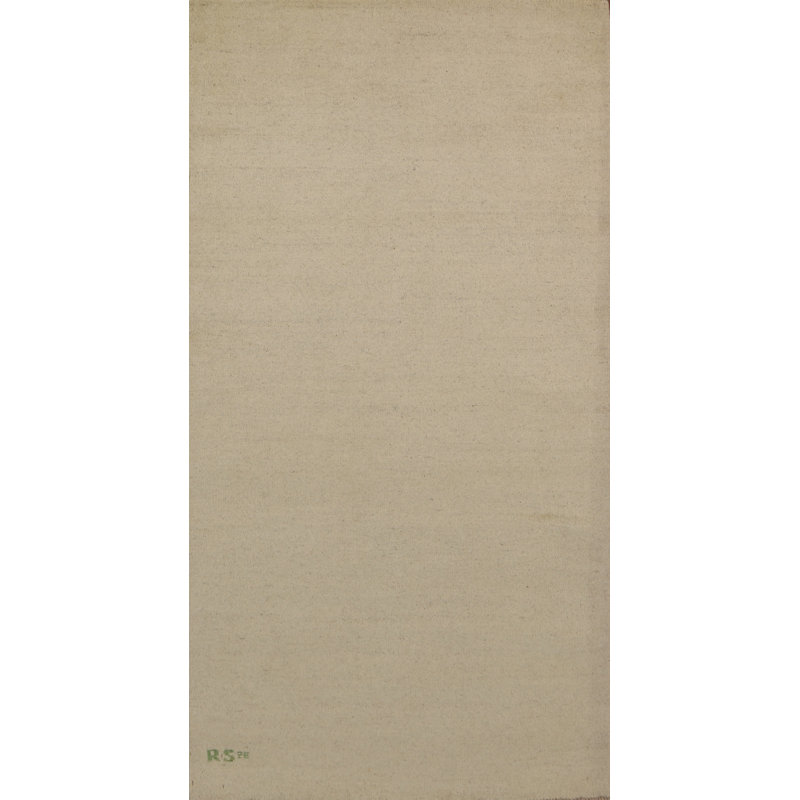 Solid Wool Gabbeh Oriental Runner Rug 3x7