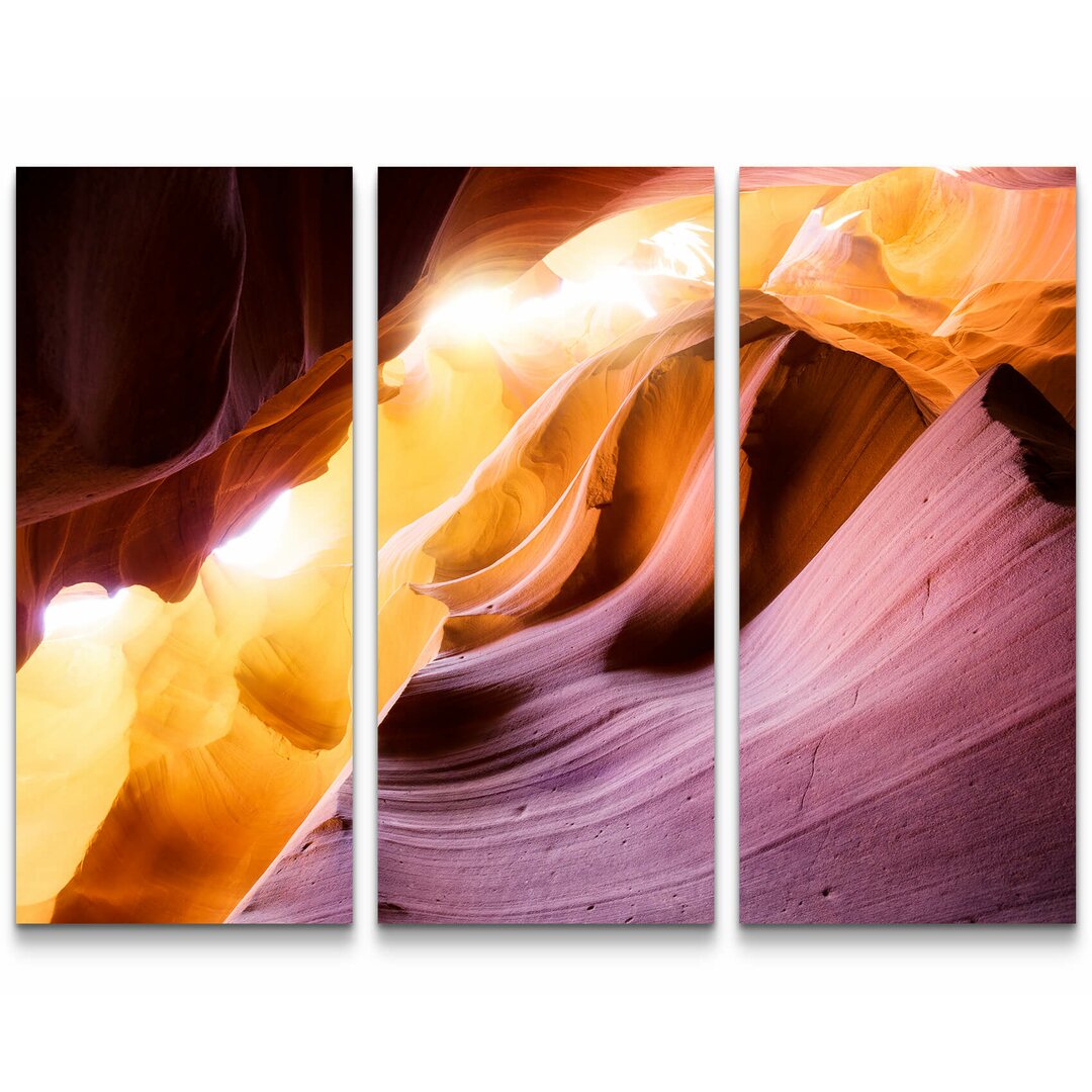 3-tlg. Leinwandbilder-Set Antelope Canyon - Arizona