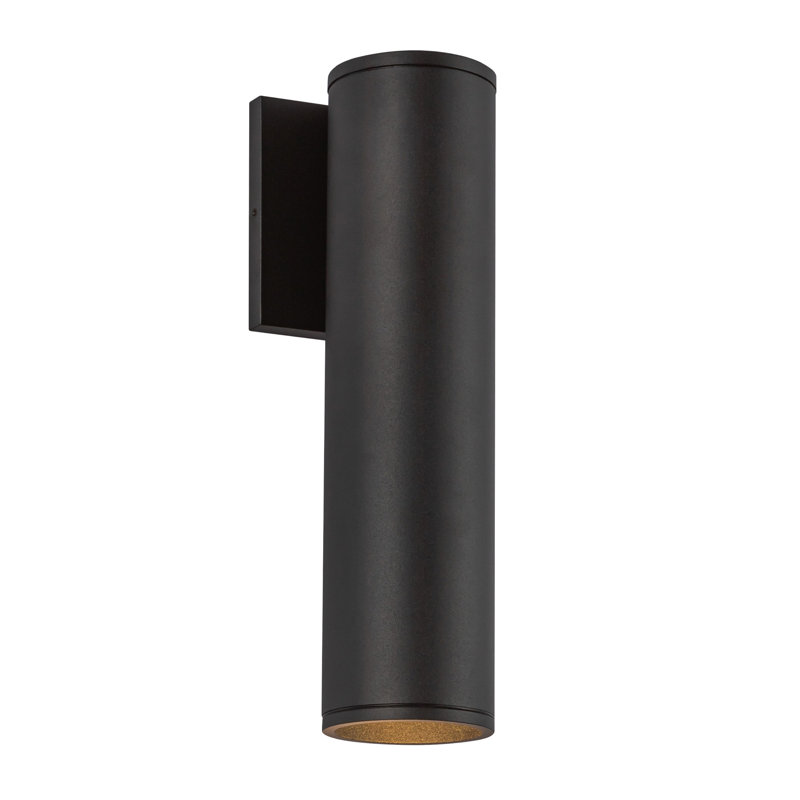 Applique murale à DEL 36 po Lorna 12 po (3 po de diamètre), 18 W, Noir, H 12,38 po x l 4,63 po x P 3,88 po