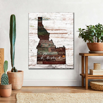 «Idaho Home Map» sur impression sur toile