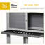 Rabbit Hutch Bunny Cage Outdoor 2-Tier with Wheels & Tray Grey