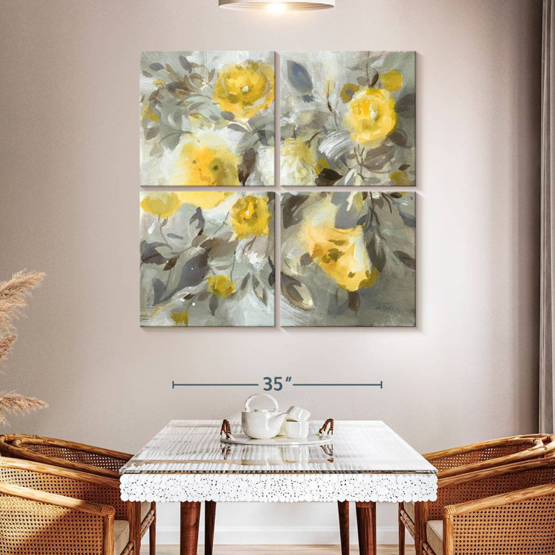 Avery Floral Uplift Yellow Gray