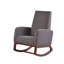 Home Deluxe Solid Wood Modern Rocking Chair With Padded Seat And Arm-169664536