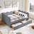 Gingham Daybed Storage Drawers USB Port Wave Shaped-319670702-319670741