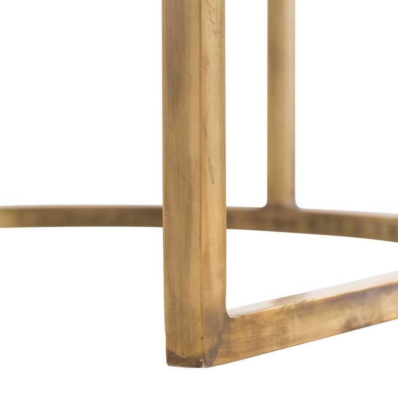 Calvin Upholstered Bar Stool, Gold, Dark Brown, Counter Stool (25" Seat Height)