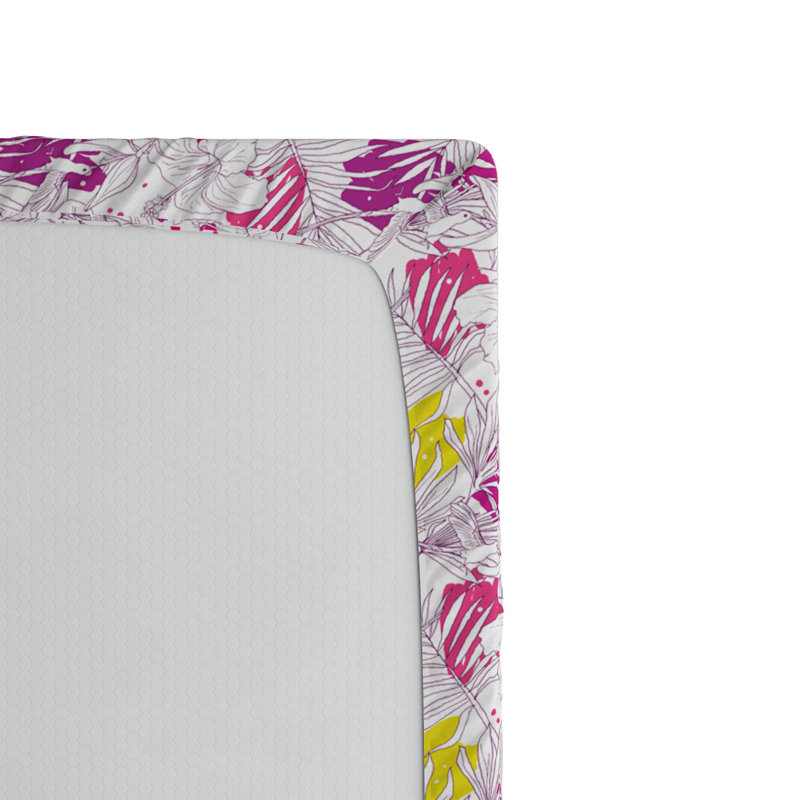 Microfiber Floral Fitted Sheet, Full Fitted Sheet