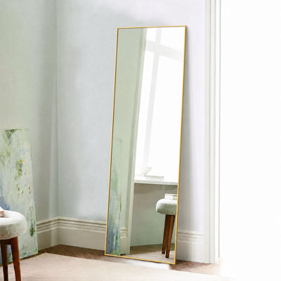 Miroirs muraux pleine grandeur 56 po x 15 po en aluminium avec support
