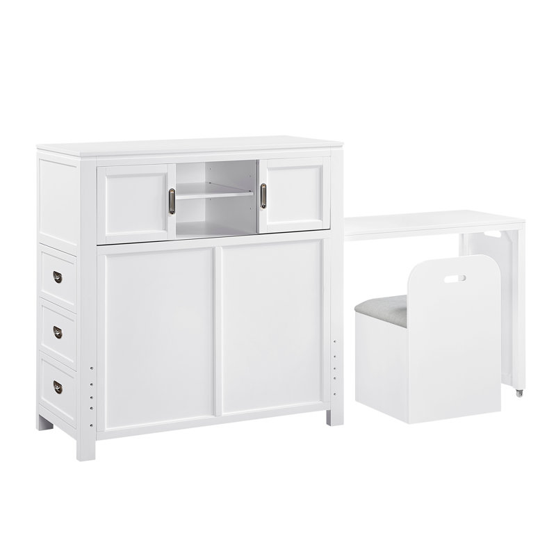 Banc, 45 " H x 42.5 " L x 106.5 " D, White, White, White