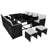 Roselli Rectangular 12 - Person Dining Set with Cushions-666488607