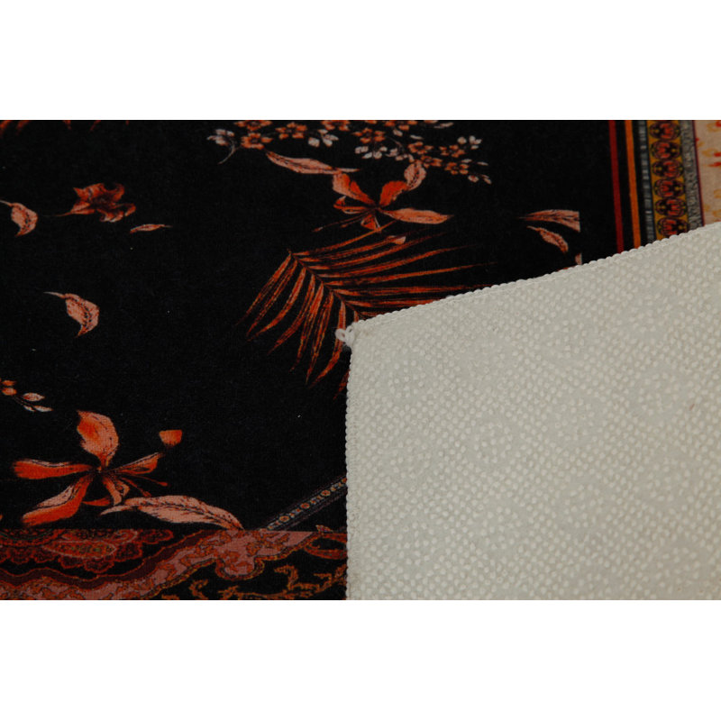 Tapis tissé de qualité supérieure, 5,2 x 7,5 pi, 100% polyester, antibactérien, antidérapant, hauteur des poils de 0,3 po | Lavable à la machine, impression numérique 3D | Parfait pour le salon, la chambre à coucher et le bureau