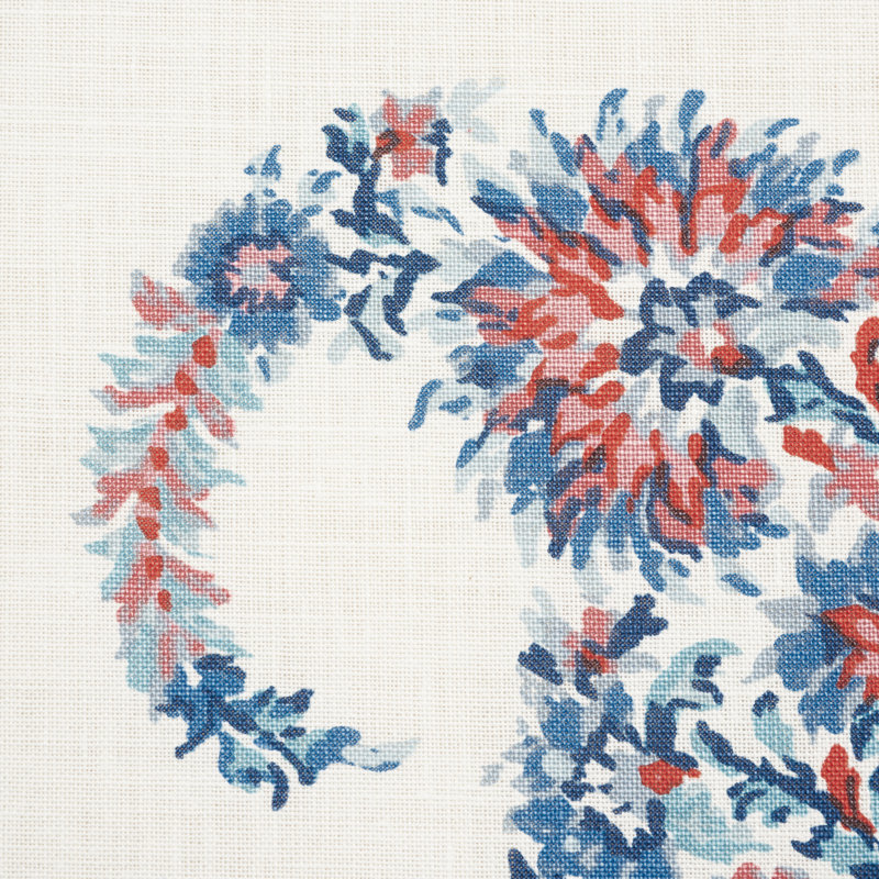 Shirala Paisley Fabric, Delft/Rose