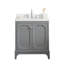 Queen 30" Sink Carrara Quartz Countertop Bath Vanity with Faucet-2094086557-2094086555