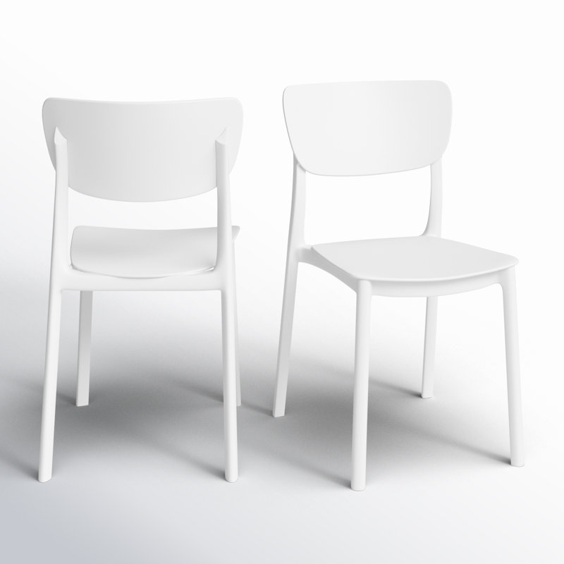 Chaise d'appoint de salle à manger Farrah, Blanc