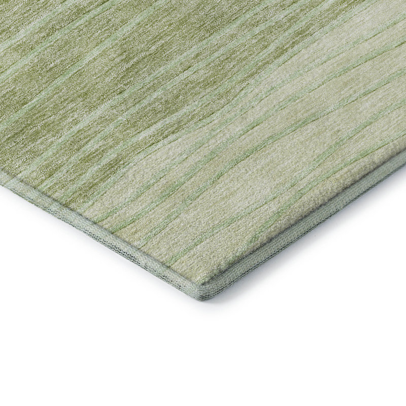 Premium Machine Washable Tweedy Aloe Rug, Runner 2'3" x 7'6"