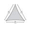 Toile d'ombrage triangulaire robuste 12 pi