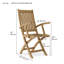 Tropico Folding Teak Patio Dining Chair