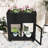 Mini Wood Cold Frame Greenhouse with Wheels, Raised Bed and Liner-114011588