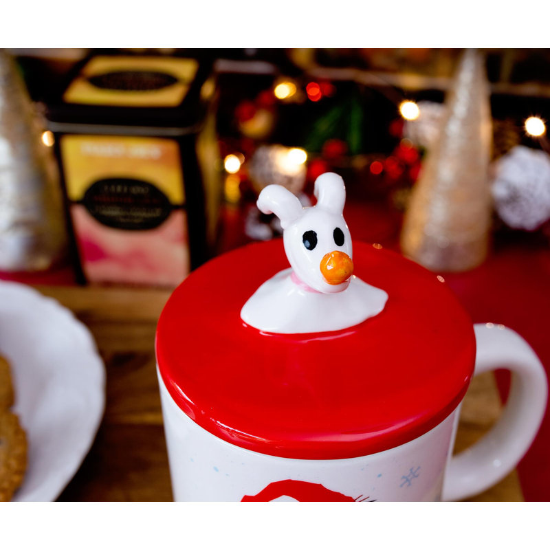Tasse en céramique avec couvercle sculpté Disney The Nightmare Avant Noël Santa Jack