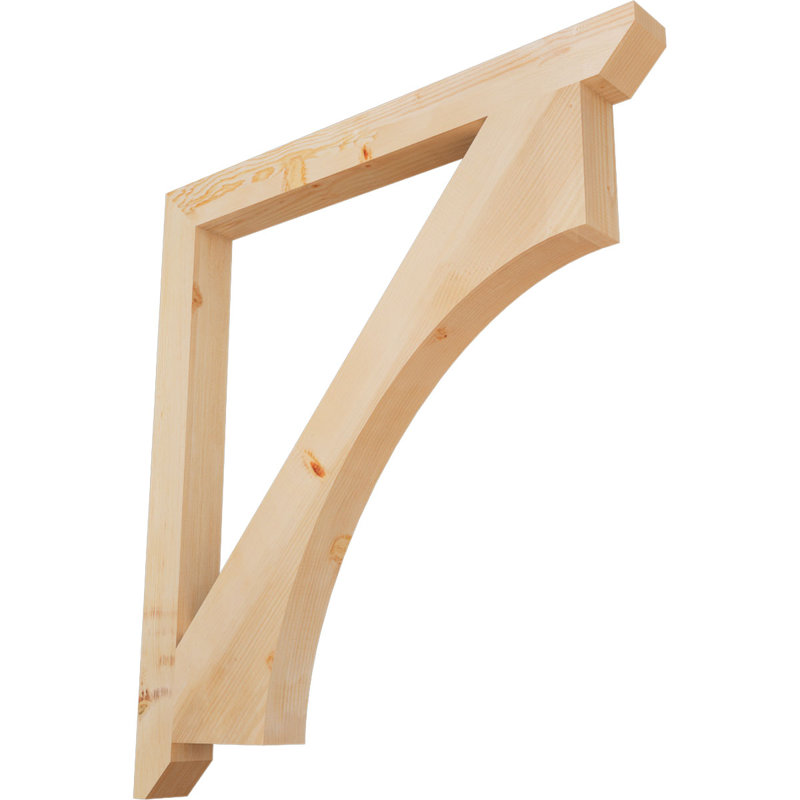Wood Bracket/Corbel, Douglas Fir, 48" H x 3.5" W x 44" D