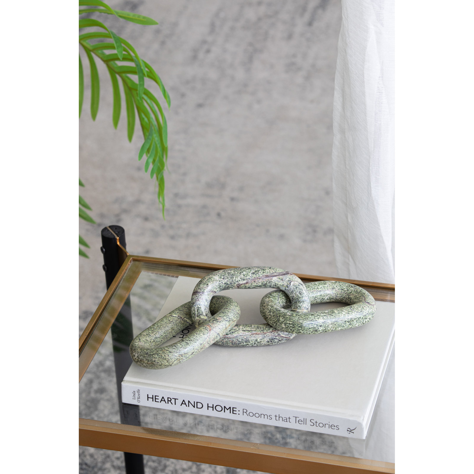 Cienna Genuine Marble Sculpture, Green