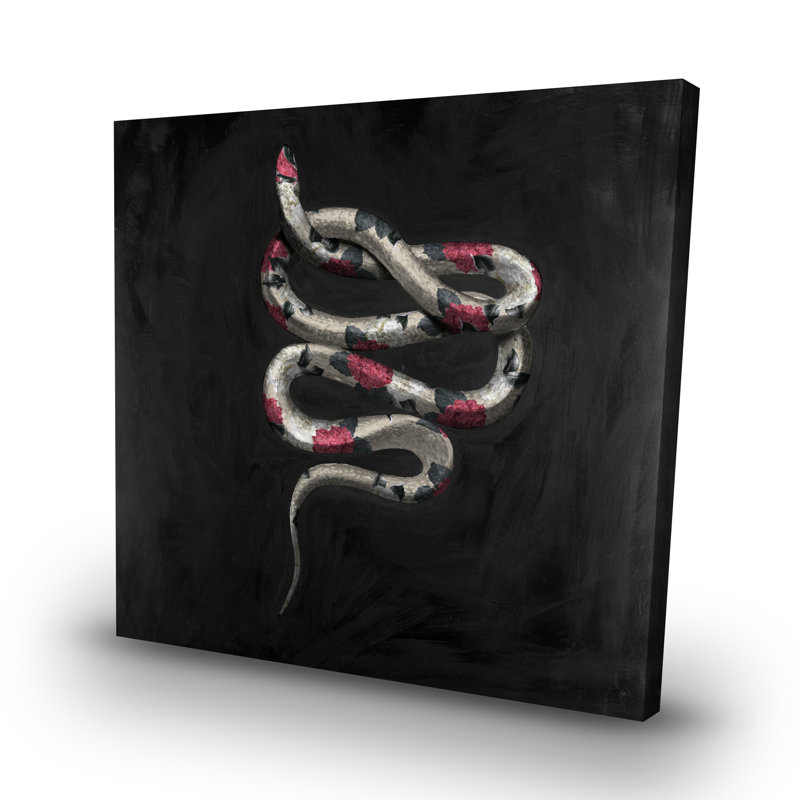 Snake flowers - 32"x32" art on canvas