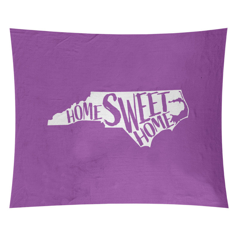 Tapisserie Home Sweet North Carolina, H 104 po x l 88 po, Violet