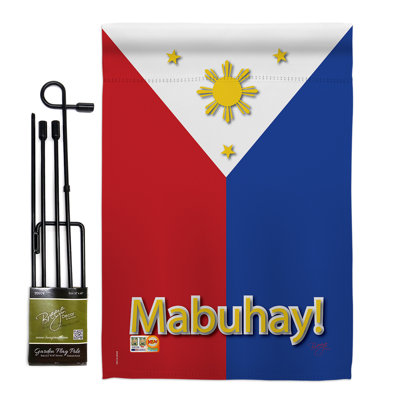 Double Sided 18.5'' H x 13'' W Polyester Flag Set