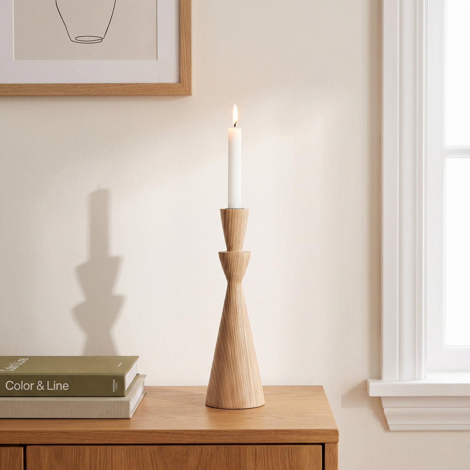 Ash Wood Tealight Candle Holder