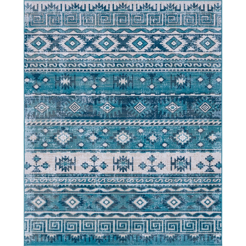 Geometric Indoor Rug, Rectangle 7'10" x 10'