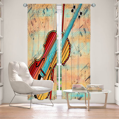 Paire de rideaux obscurcissant avec passe-tringle Delaughter Room