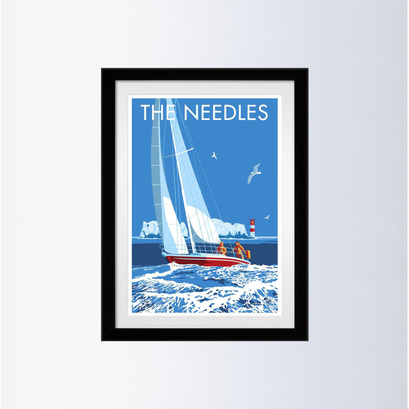 The Needles by Stephen Millership - Print, Black, 43.5cm H x 33.5cm W x 2.2cm D