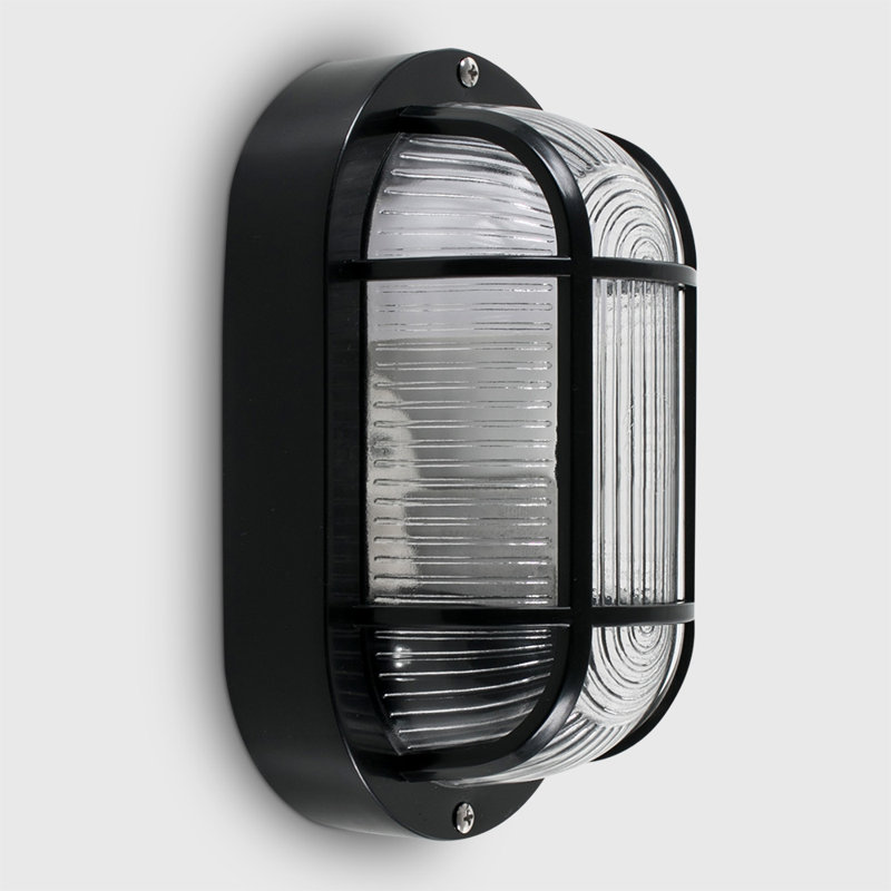Millton 1 - Bulb Outdoor Bulkhead Light, Black