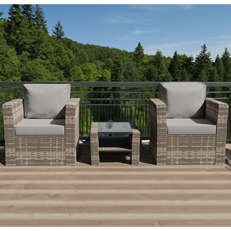 Keri-Ann Metal 2 - Person Seating Group with Cushions