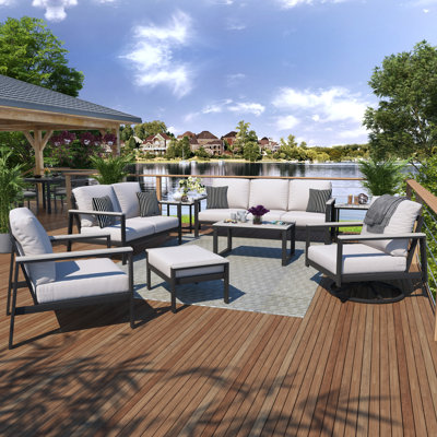 Townsend 6 Person Sofa Seating Group with Sunbrella Cushions