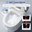 Toilette intelligente de luxe avec bidet DeerValley: chasse d'eau puissante de 1000 g, couvercle à ouverture / fermeture automatique, bouclier en mousse et hauteur ADA de 17,5 po en blanc