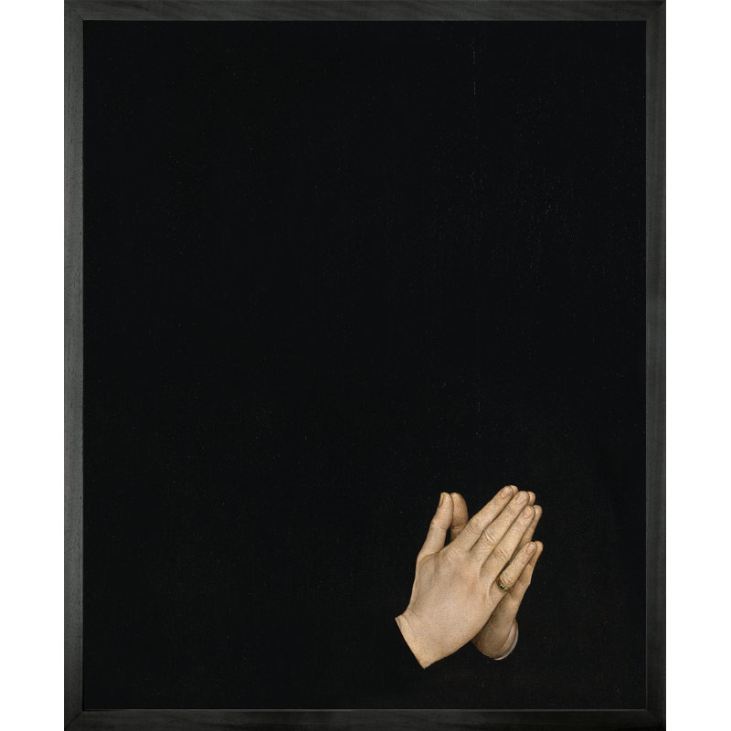 Hand in Prayer 1 Piece Single Picture Frame Wall Art on Canvas