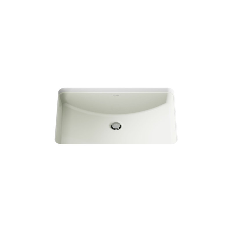 Ladena® Vitreous China Rectangular Undermount Bathroom Sink with Overflow, Dune