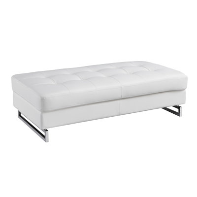 Global United Genuine Leather Ottoman by Orren Ellis