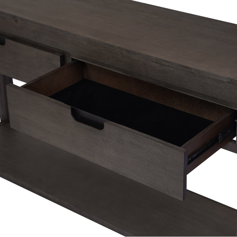Tanvitha 55.1'' Console Table, Antique Brown