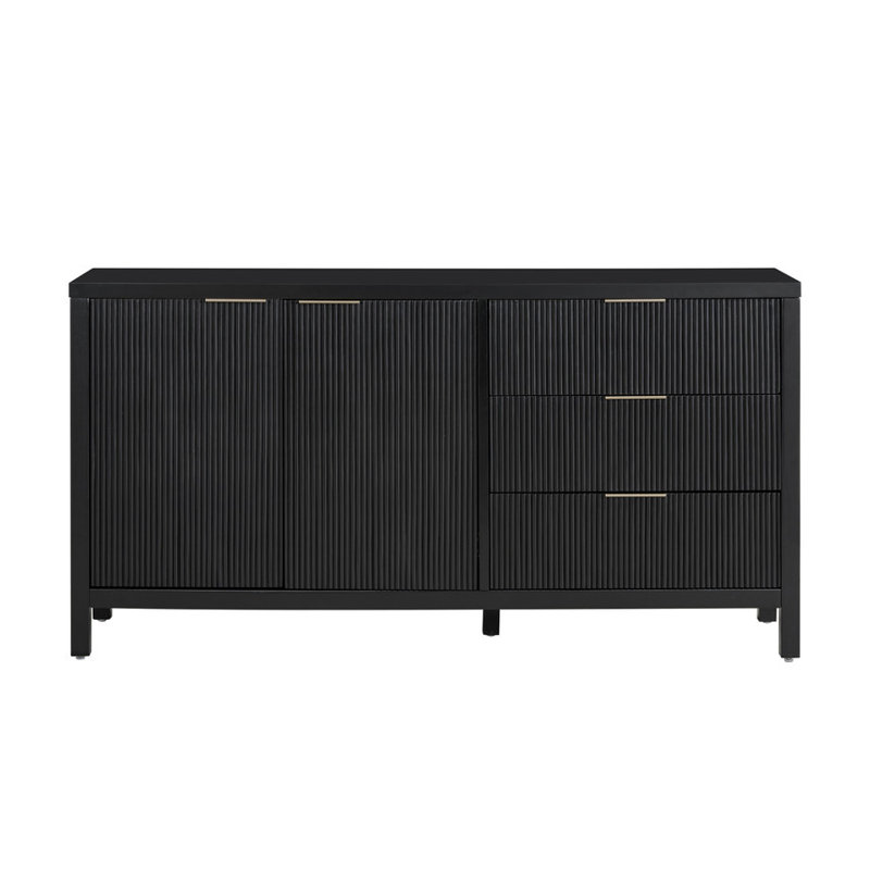 Buffet Minimalist Wave, Noir