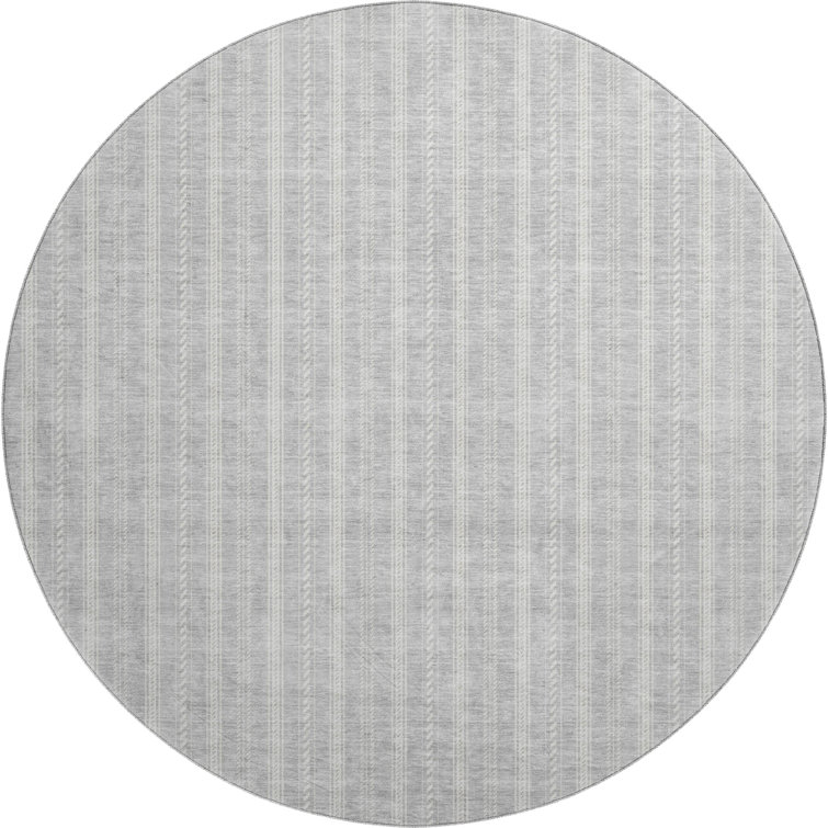 Premium Machine Washable Prisco Silver Rug