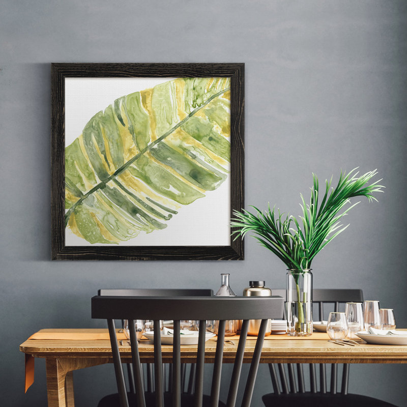 " Verdant Impressions V ", 21" H x 21" W x 1" D, Black Framed Canvas