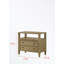 Table de chevet 2 tiroirs en bois avec tablette ouverte