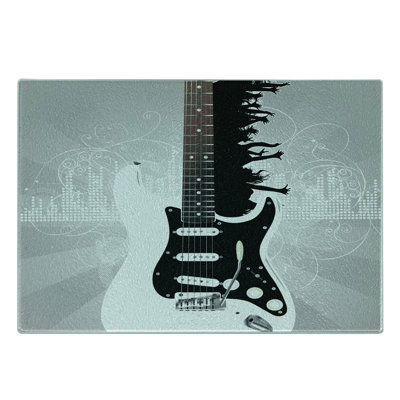 East Urban Home Glass Guitar Cutting Board